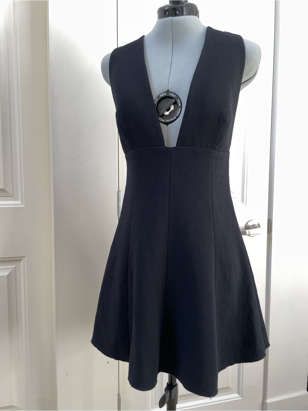 Wilfred Black Deep V Mini Dress